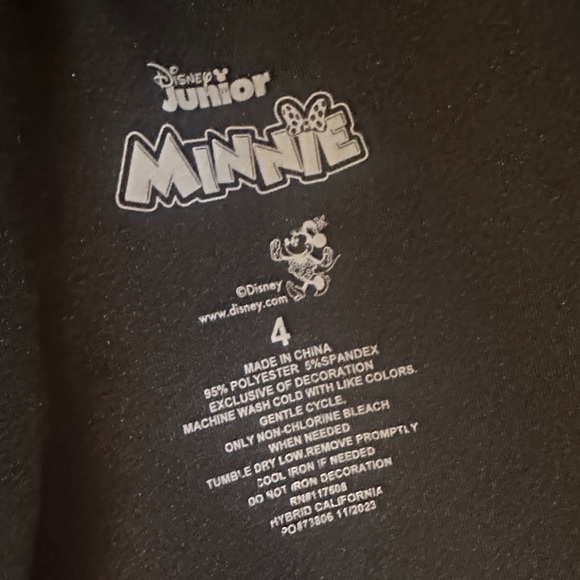 Disney Jr. Minnie Mouse Puffy Bow Black 4T - Picture 4 of 5